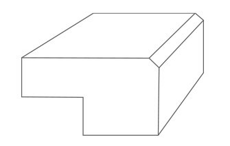 Laminated bevelled edge