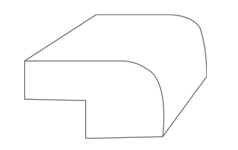 Laminated half bullnose
